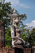 Thailand, Old Sukhothai - Buddha statue of the main vihan of Wat Traphang Ngoen. 